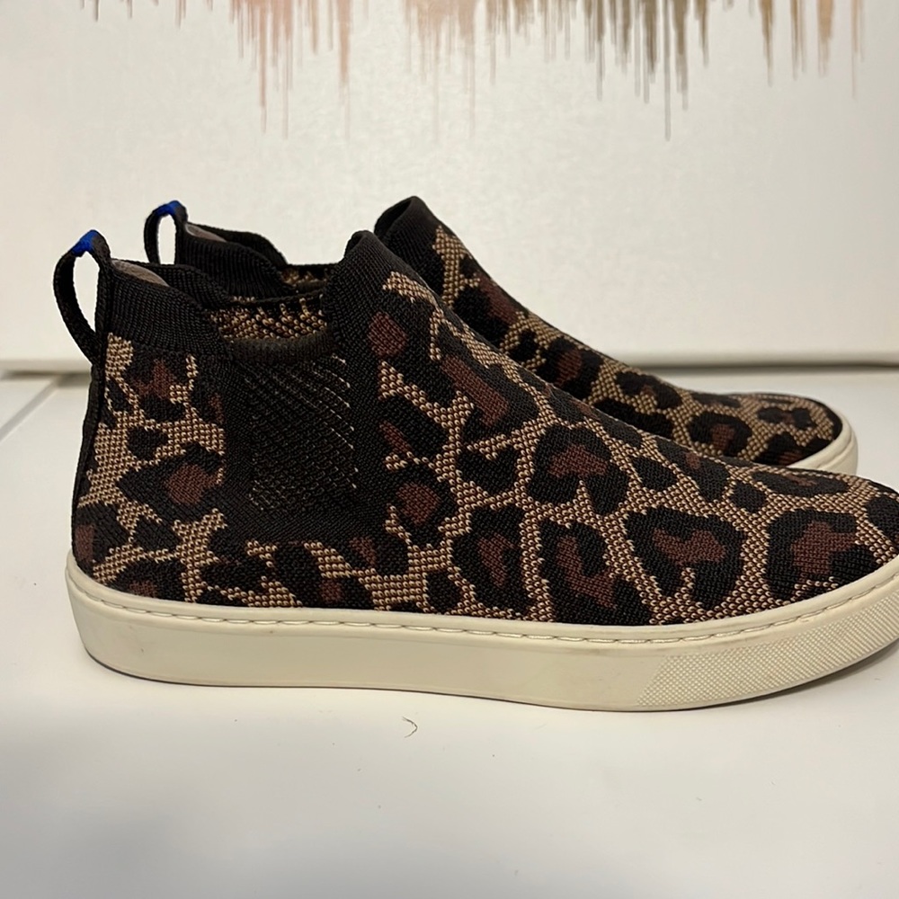 Rothy’s high top leopard sneakers 7.5